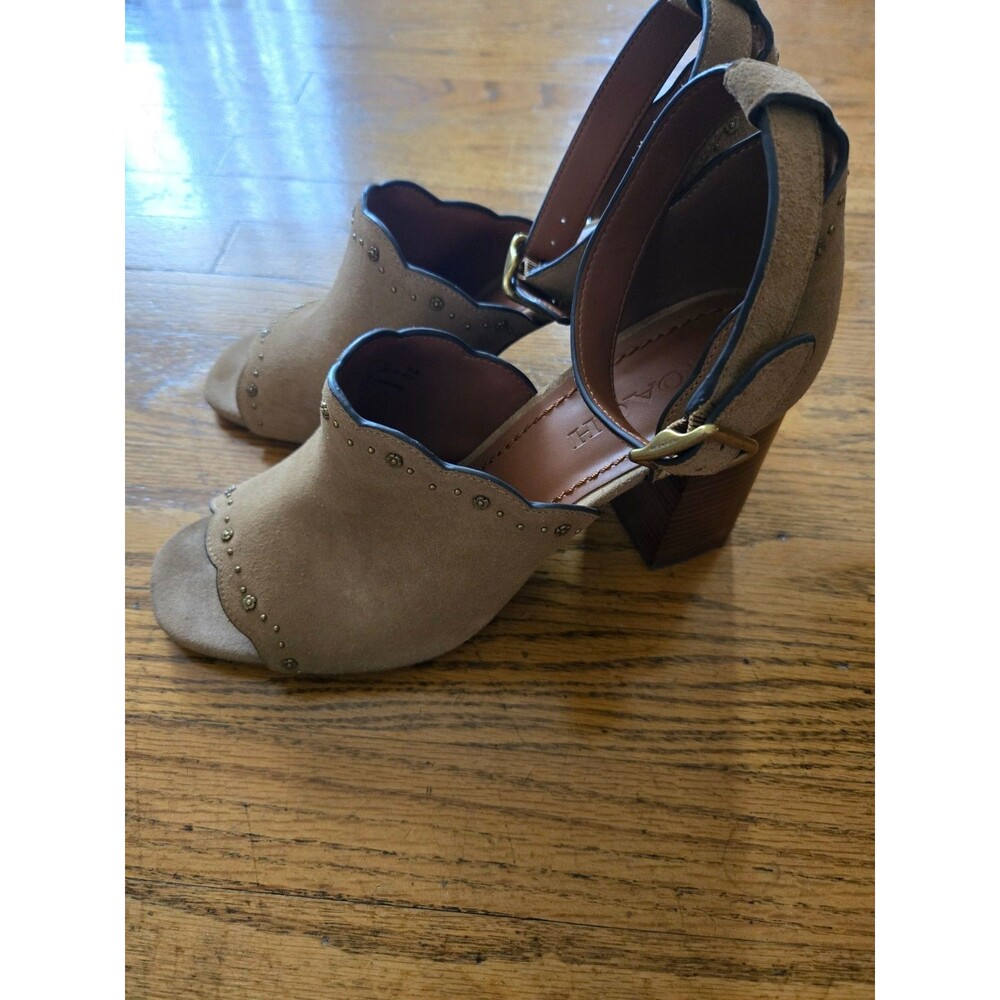 Coach Womens Marnie Suede Leather Heeled Sandals Size 10B